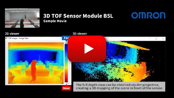 OMRON’s 3D TOF Sensor Module demonstration video