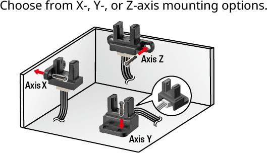 Choose from X-, Y-, or Z-axis mounting options. SPDT relay module with small footprint