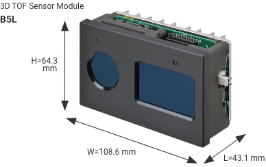 3D TOF Sensor Module B5L W108.6mm×L43.1mm×H64.3mm
