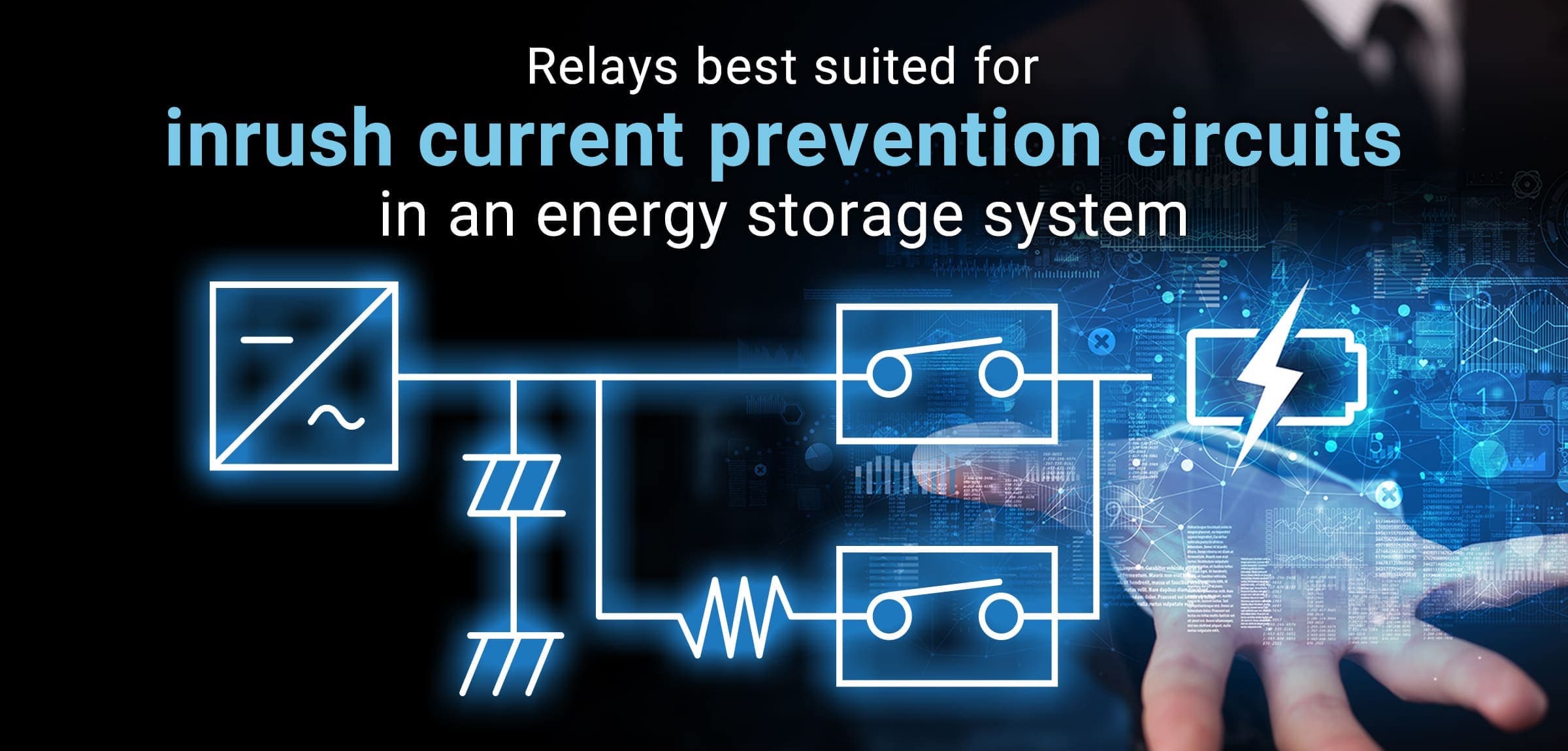 Relays best suited for inrush current prevention circuits in an energy storage system