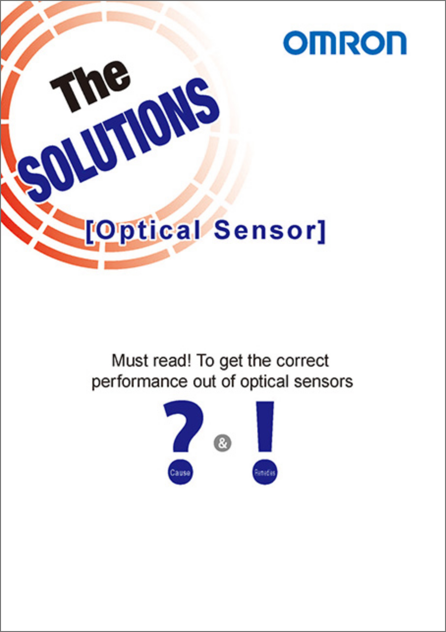 OMRON The Solutions Optical Sensor