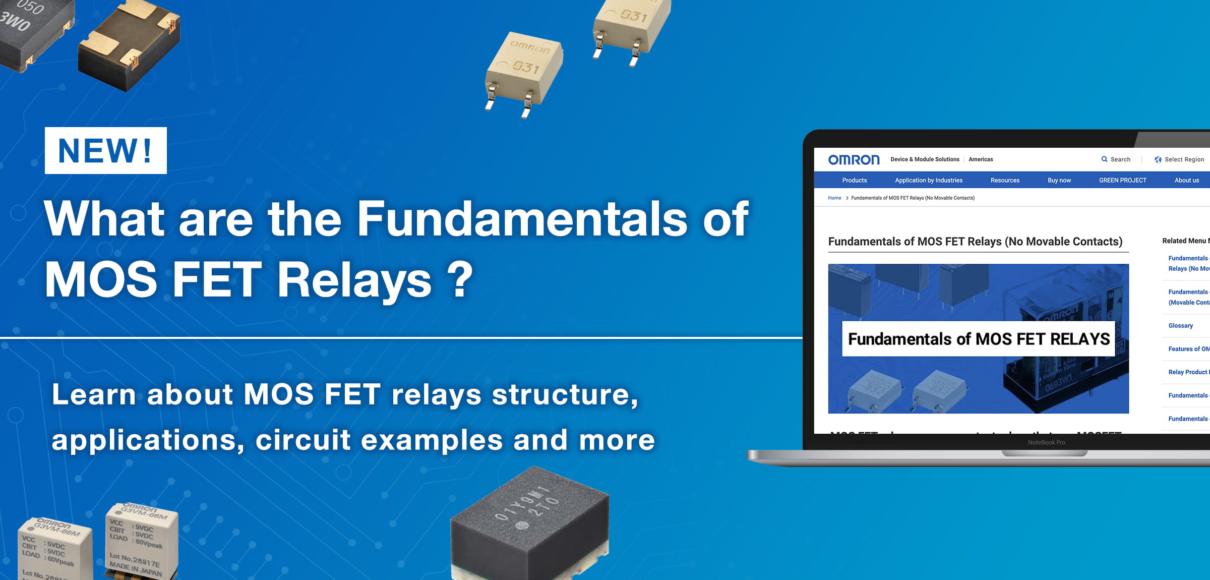 What are the Fundamentals of MOS FET Relays( No Movable Contacts)? Learn about MOS FET relays structure, applications, circuit examples and more