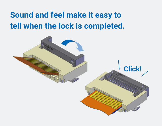 Sound and feel make it easy to tell when the lock is completed.
