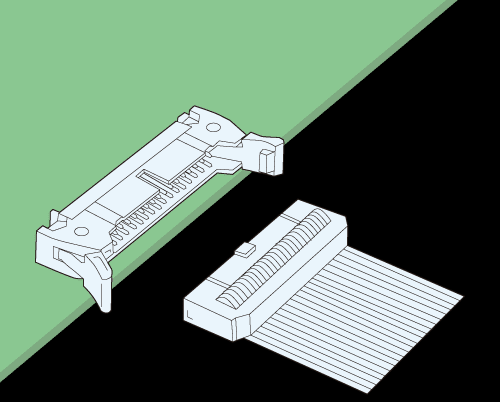Illustrated diagram of connector