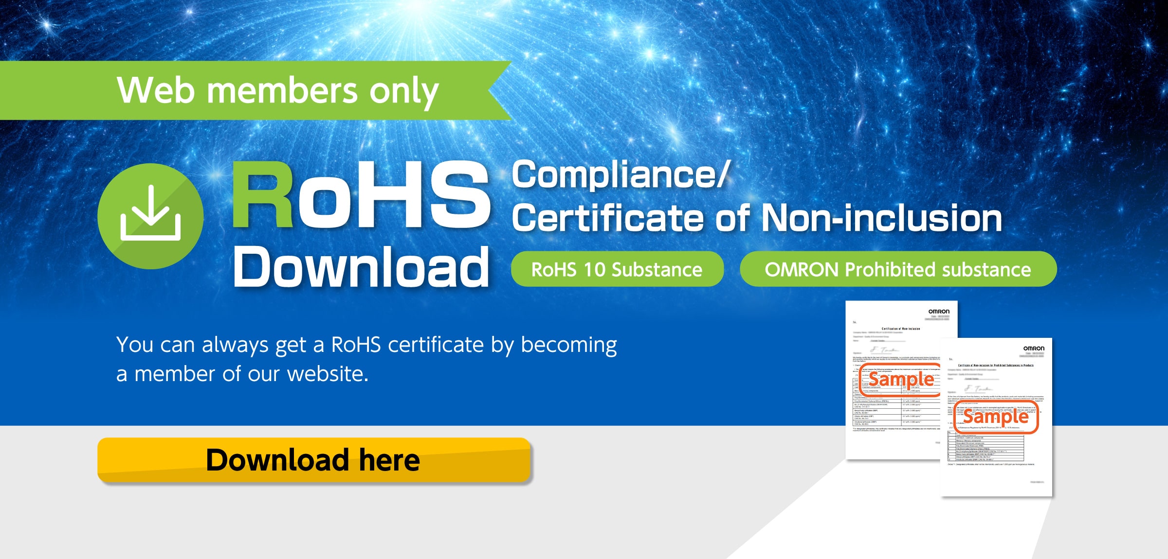 RoHS Compliance/ Certificate of Non-inclusion Download