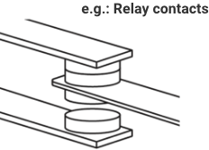 e.g.: Relay contacts