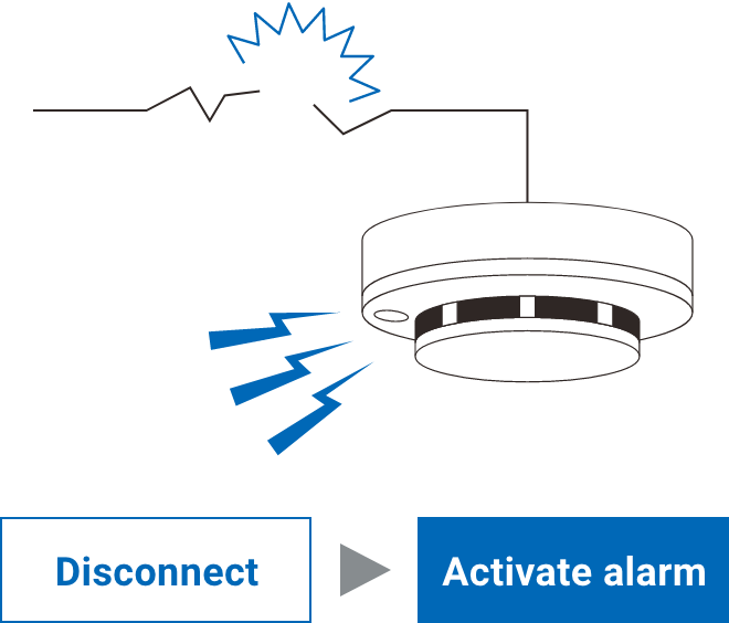 Disconnect => Activate alarm 