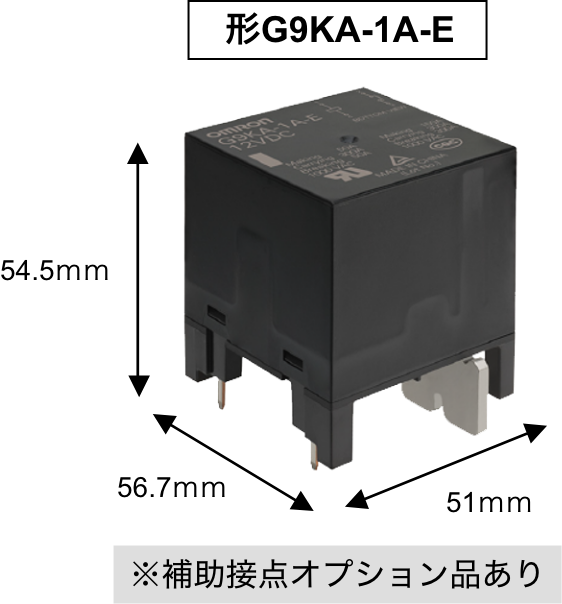 高容量PCBパワーリレー 形G9KA 47.2mm✕51mm✕51mm