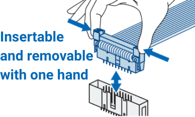 Insertable and removable with one hand