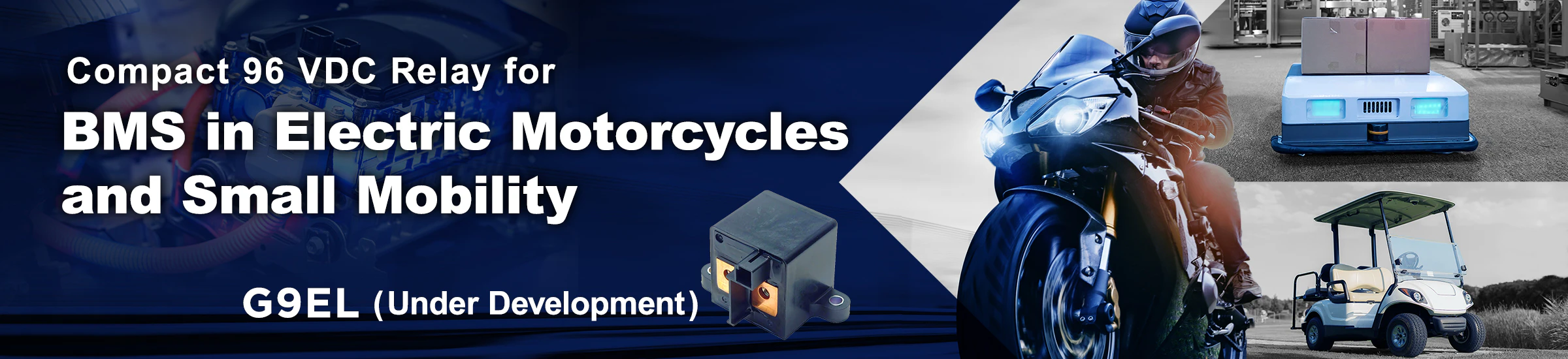 Compact 96 VDC Relay for BMS in Electric Motorcycles and Small Mobility