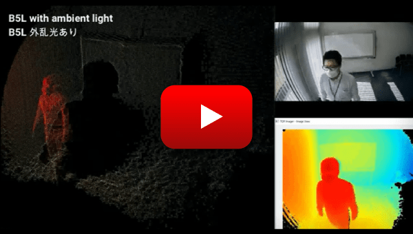 OMRON’s 3D TOF Sensor Module demonstration video: With ambient light