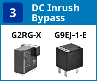 (3) DC Inrush Bypass:G2RG-X / G9EJ-1-E