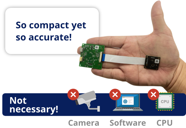 So compact yet so accurate! Not necessary! Camera, Software, CPU