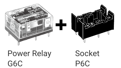 Power Relay G6C + Socket P6C
