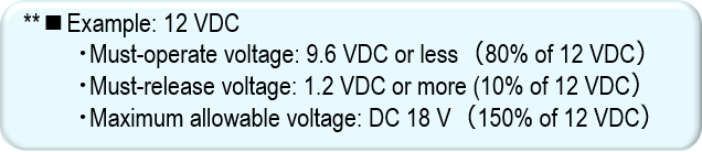 Example: 12 VDC