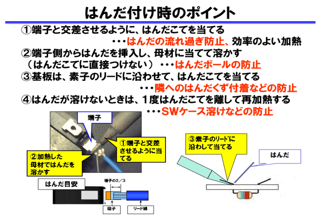 はんだ付け時のポイント